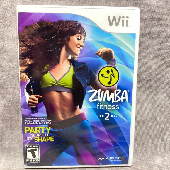 Zumba Fitness 2 Nintendo Wii Game + Belt Dance Fitness Exercise - Picture 2 of 4